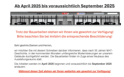 Wir bauen für Sie! Von April 2025 bis voraussichtlich September 2025!