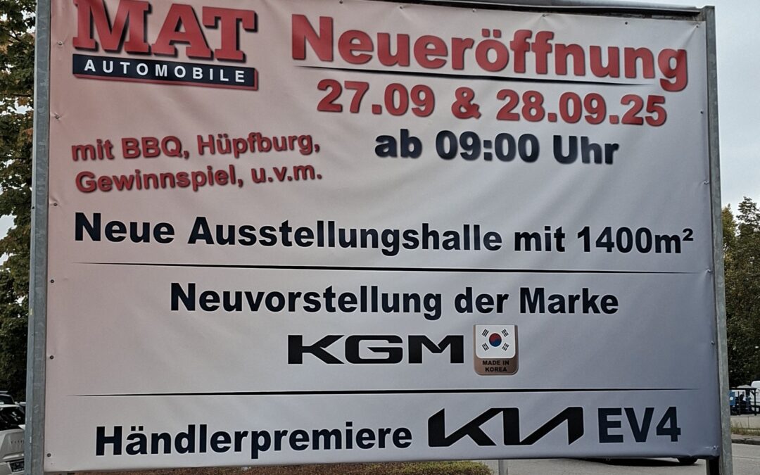 Neueröffnung am 27.09. + 28.09. ab 09.00 Uhr